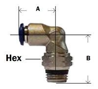 Nickel Plated Brass Push In Swivel Male Elbow Diagram